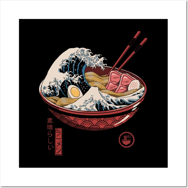 Great Ramen Wave Wall Art by Vincent Trinidad Art